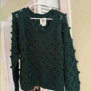 Awesome green Pom Pom sweater